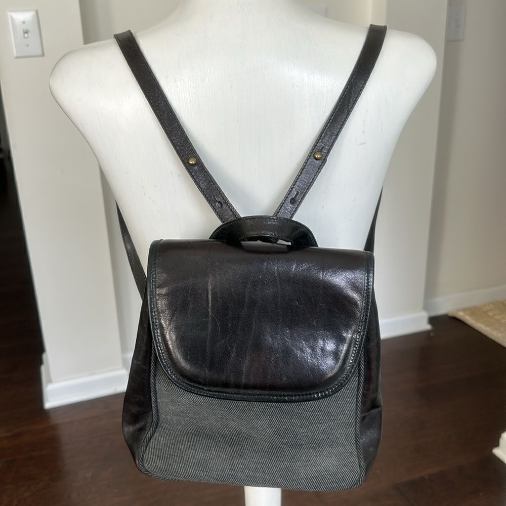 Brahmin Black Leather Adjustable Women’s Backpack